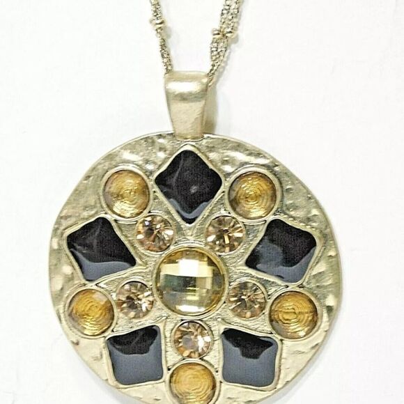 Lia Sophia "SOLSTICE" Pendant Necklace, Sparkling Cut Crystals, NWOT 32-35" - Picture 7 of 9